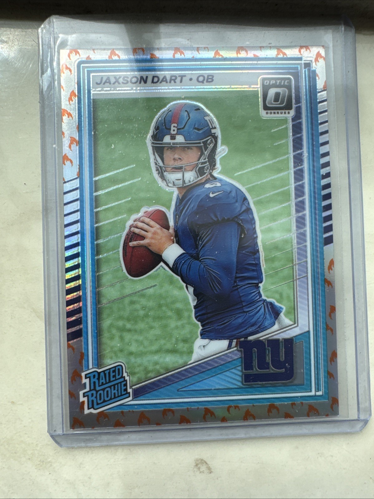 2025 Panini Donruss Optic - Rated Rookie Jaxson Dart #273 Fire Prizm (RC)