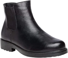 New Propet Mens Black Leather Winter Snow Dress Comfort Zip Boot 11.5 5E XXW