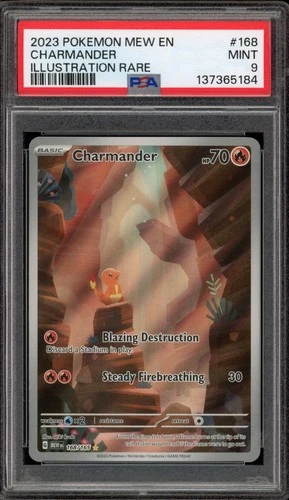 Pokemon Charmander 151 MEW EN Illustration Rare #168 PSA 9 Mint