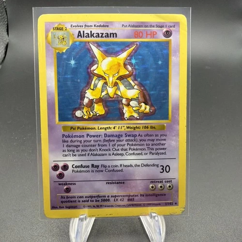 Alakazam 001/102 Base Set (Shadowless) Holo