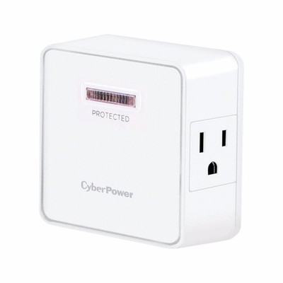 CyberPower Home Office 2-Outlet 1500J Wall Tap Surge Protector White