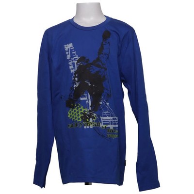 Trigema, Langarmshirt, Größe: 152, 36558_1_22_049, Blau/Mehrfarbig #b6N
