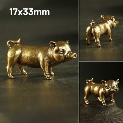 Messing Brassware Schwein Chinesisches Schwein Ornamente Metall Anhänger Orname