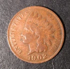 1902 Indian Head Cent - Struck on thin planchet.