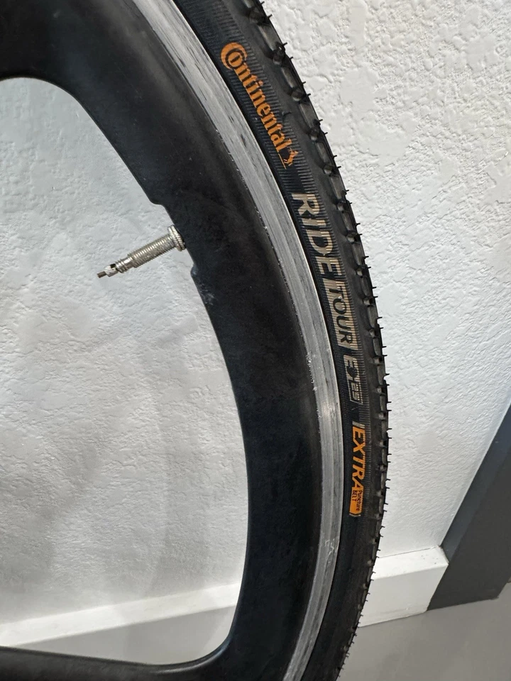 Rueda de carretera delantera 700c X 28 Aerospoke carbono con neumático Continental Ride Tour nuevo Foto 2 de 4