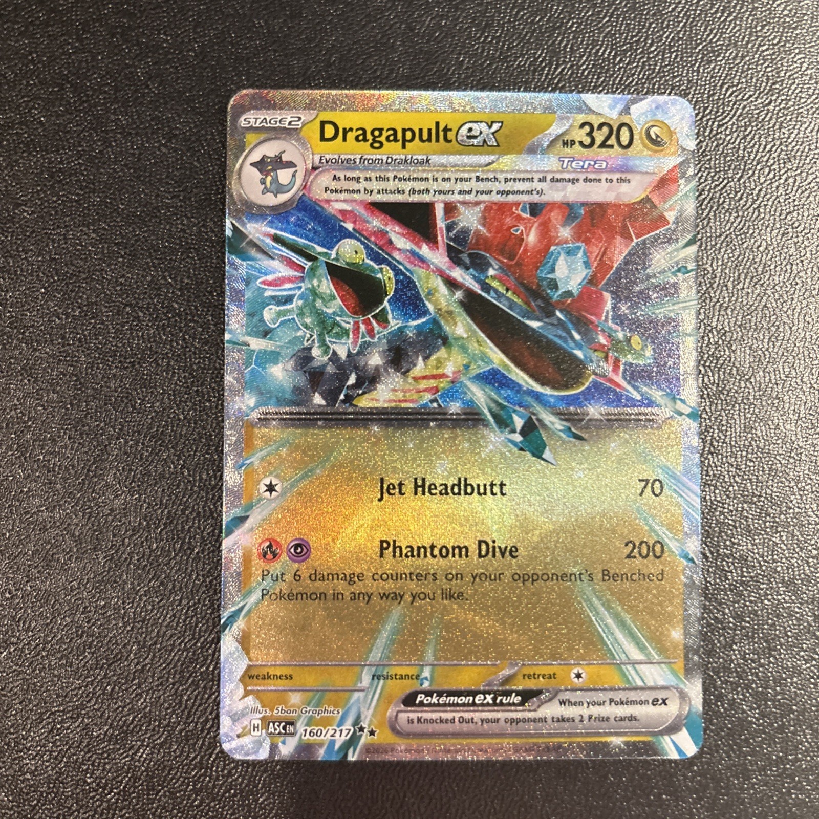 Pokémon TCG Ascended Heroes Dragapult ex Card 160/217 NM Condition