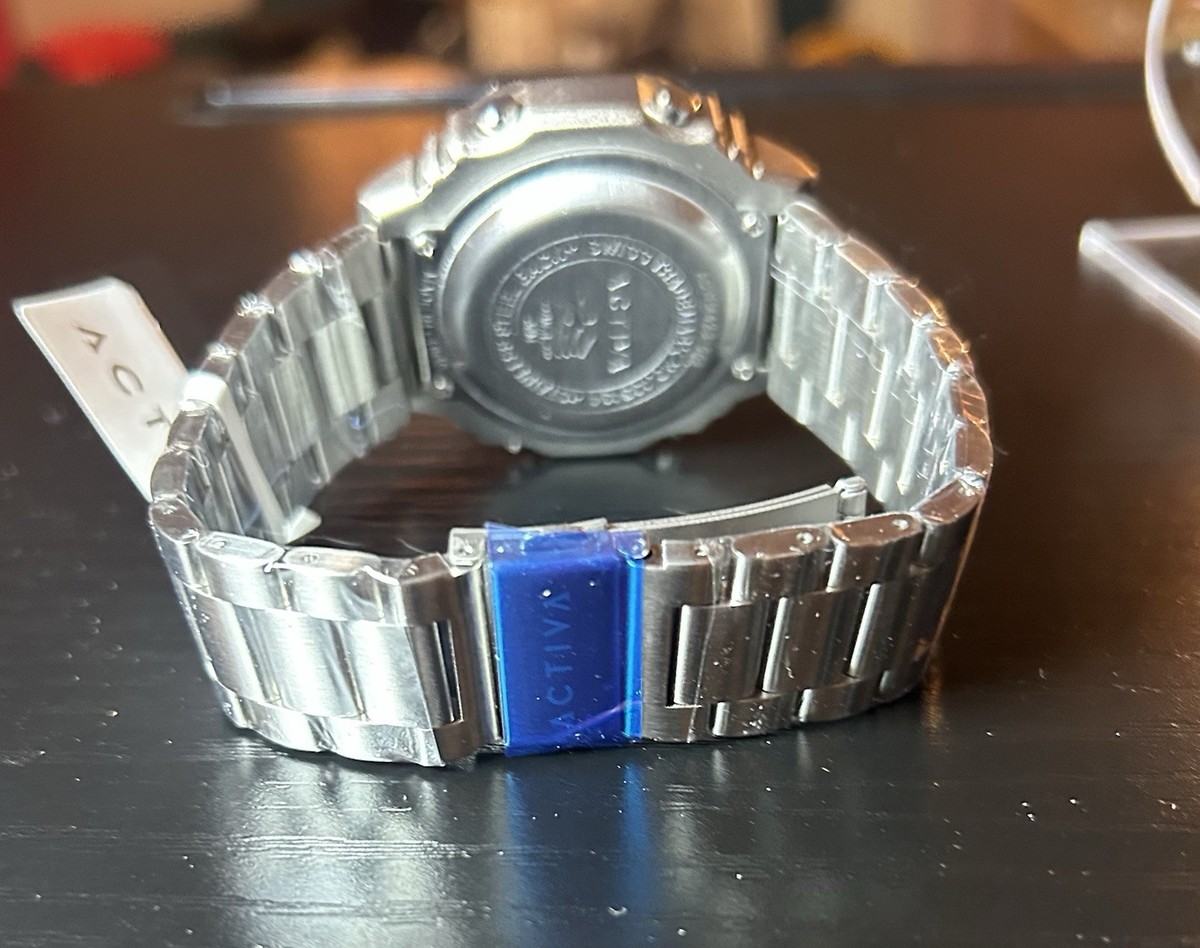 Activa Dual Time Quartz Wristwatch Silver Stainless Steel  display picture 3