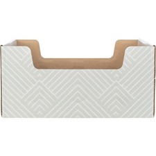 Cardboard Cat Scratching Box with Peek-a-Boo Openings Double-Sided Scratcher