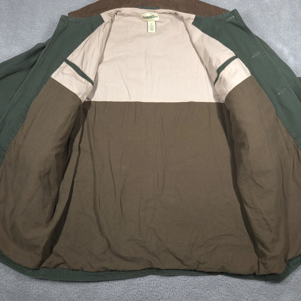 Gander горы амбара пальто мужчин XLT высокий зеленый с подкладкой холст вельвет отделка Chore - Изображение 4 из 4