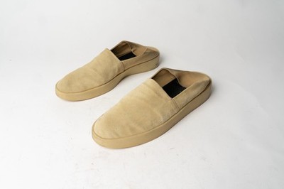 ERMENEGILDO ZEGNA Fear Of God Mens Beige Suede Slip On  display picture 3