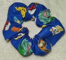 Pokemon Handmade Hair Scrunchies Colorful Designs Hair Accessories