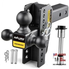 Trailer Hitch 8 Inch Adjustable Drop Hitch Fits 2 Receiver Tri Ball 1