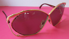 Christian Dior Vintage 2056 Gold Butterfly Sunglasses Brown Gradient 1980s