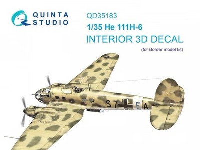 1/35 Quinta Studio 3D Interior Decal 35183 He111H-6 For Border Kit