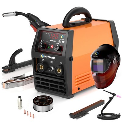 3-in-1 MIG Gaslos Schweißgerät 200Amp Inverter DC ARC WIG 220V mit TIG-Brenner
