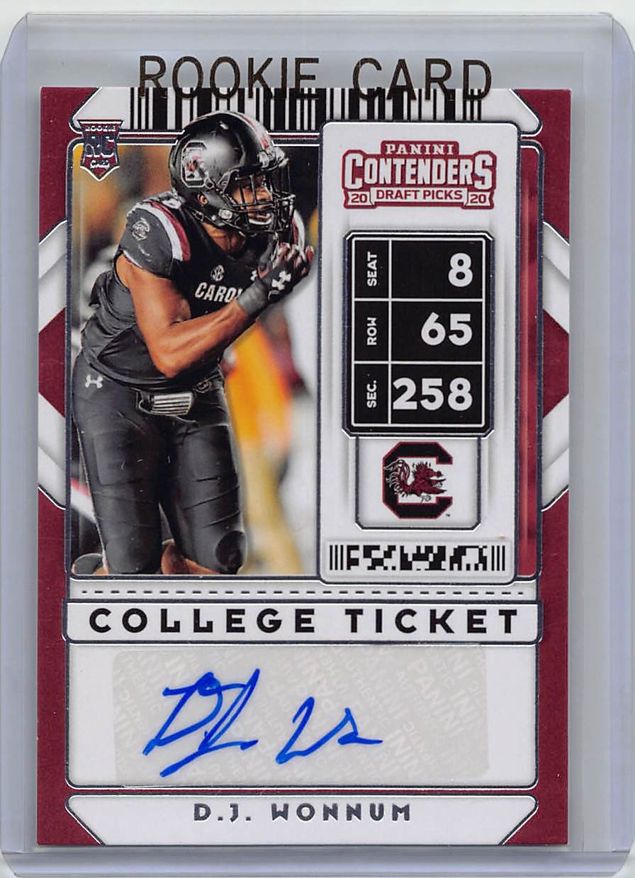 2020 Panini Contenders Draft Picks #244 D.J. Wonnum
