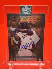 #1/1 Blue Ink Yordan Alvarez 2024 Topps Archives 2022 Topps Finest Parallel #107
