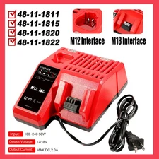 Rapid Charger for Milwaukee 12VOLT-18VOLT Lithium Battery for M12 for M18