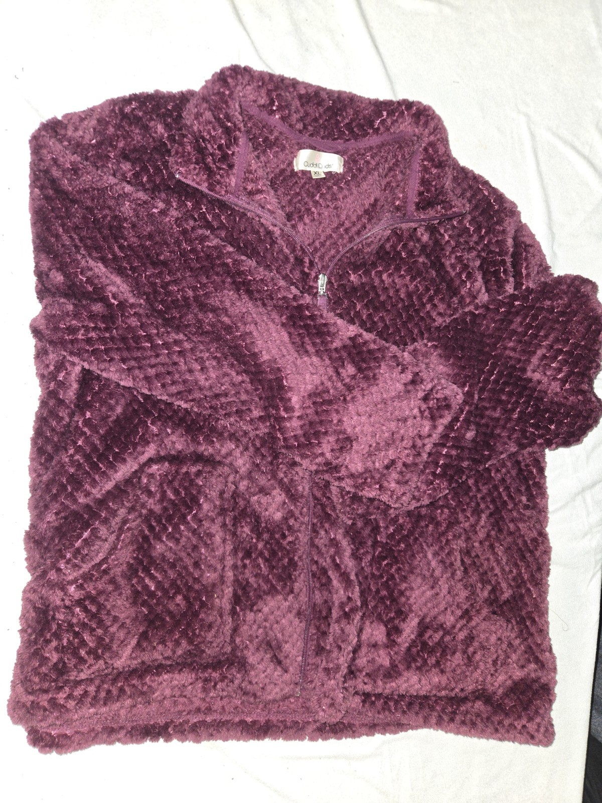 Cuddl Duds Women's XL Purple Full Zip Jacket w/ Pockets Long Sleeve