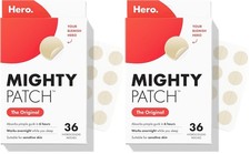 Mighty Patch Hero Cosmetics Original Nighttime Acne Pimple Patches, 36 Ct