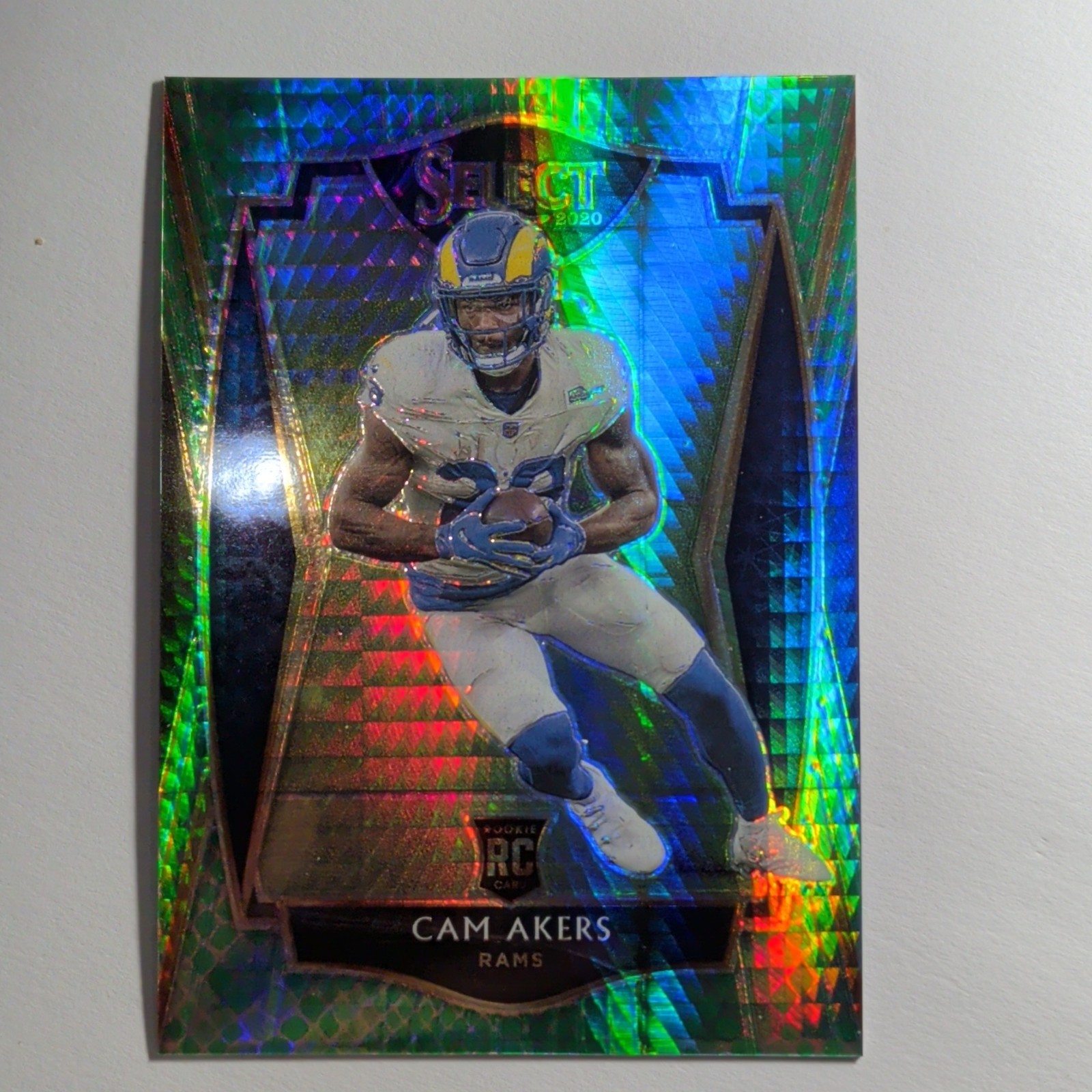 2020 Panini Select Cam Akers #155 Dragon Scale Prizm /67 Rookie Football Card