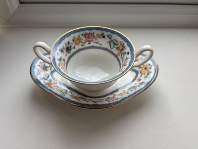 Vintage Wedgwood Huntingdon Doppelhenkel Suppenschüssel/Tasse & Schale selten