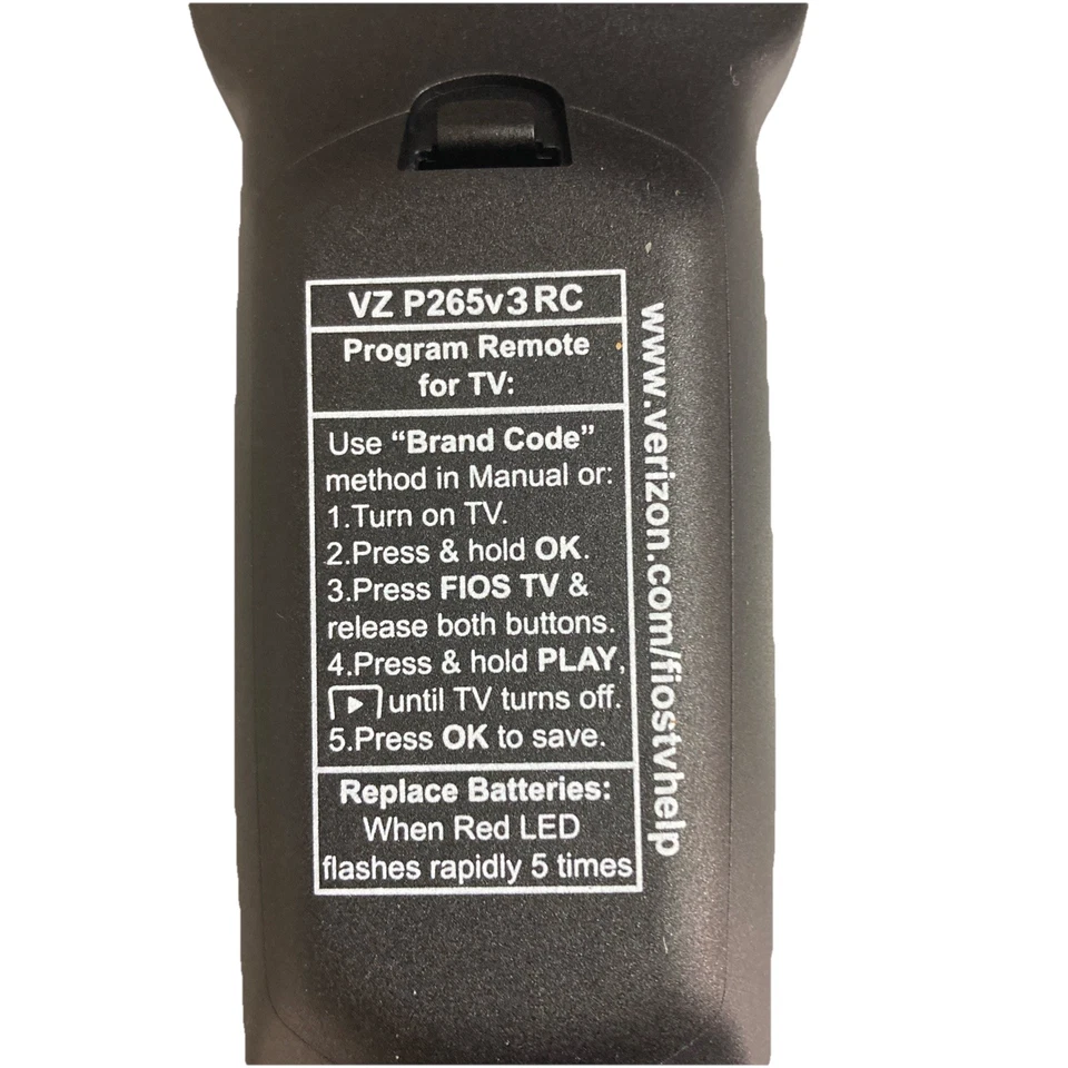 Verizon FIOS TV P265v3 Remote Control Brand New No Batteries 2013 - Image 3 of 4