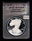 2020-W 1 oz American Silver Eagle Proof - ANACS PR 70 DCAM - E2169