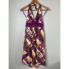 Anthropologie Moulinette Souers Women's Size 2 Multicolor Slip Dress Etty Halter