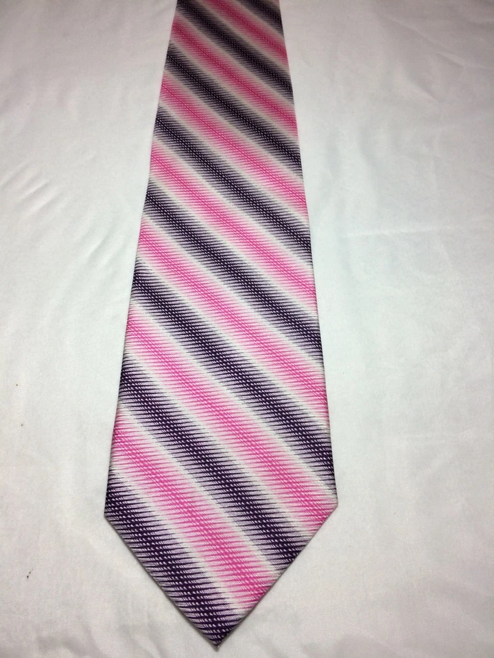 BIJOUX TERNER CORBATA HOMBRE ROSA Y MORADO RAYAS 3,75 X 59 Foto 2 de 4
