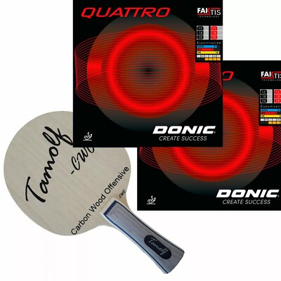 Profi Tischtennisschläger Tamolf -CWO- mit Donic Quattro Belägen