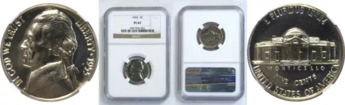 1955 5C Jefferson Nickel Proof NGC PR 67