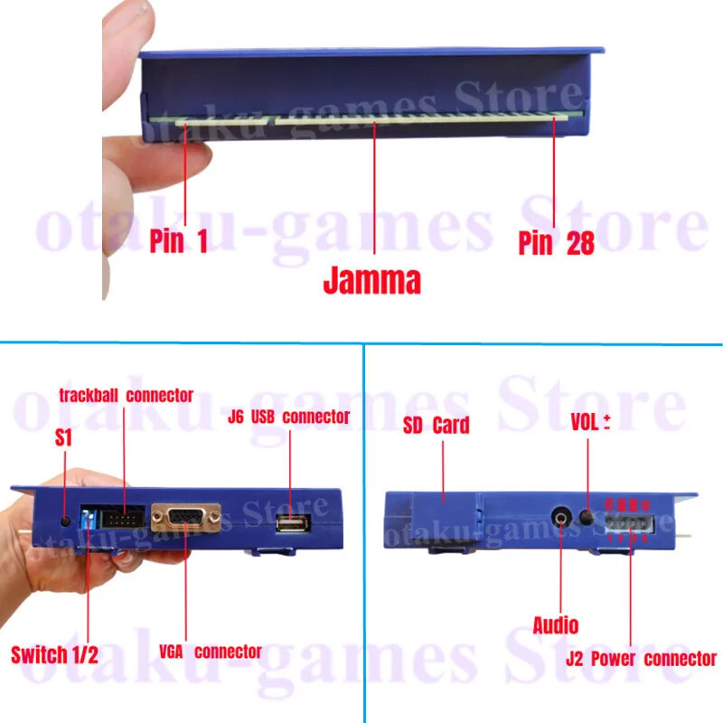 Carte PCB Arcade Pandora - 1162 Jeux En 1 - JAMMA - Elf Super Elve - Cross Screen