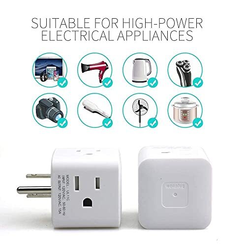Multi Plug Outlet Extender 3 Prong Adapter 90 Degree Plug Adapter With ...