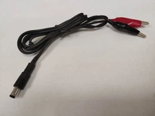 5.5mm x 2.5mm Male DC Power Connector to Alligator Clip Charger Cable