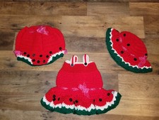 Newborn Watermelon 3 Piece Set Hand Knitted O...
