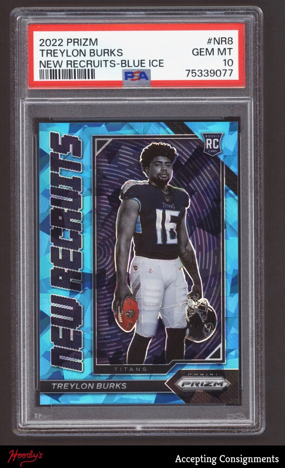 Treylon Burks Panini Prizm New Recruits #NR8 Blue Ice