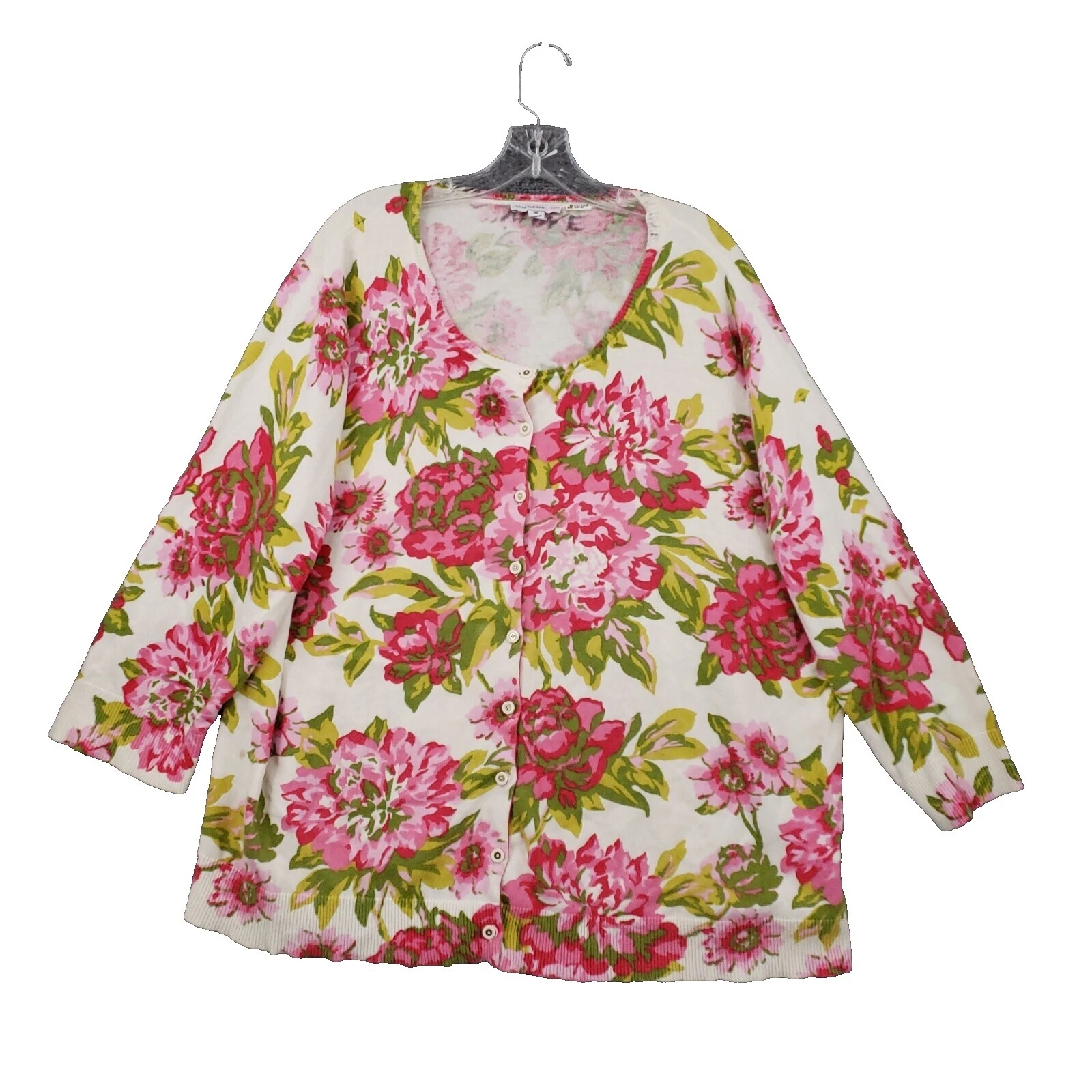 Suéteres Floral blanca Isaac Mizrahi para Mujeres