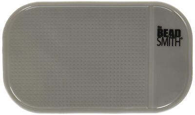 Beadsmith selbstklebende Perlenmatte (5,5 x 3,25 Zoll) grau