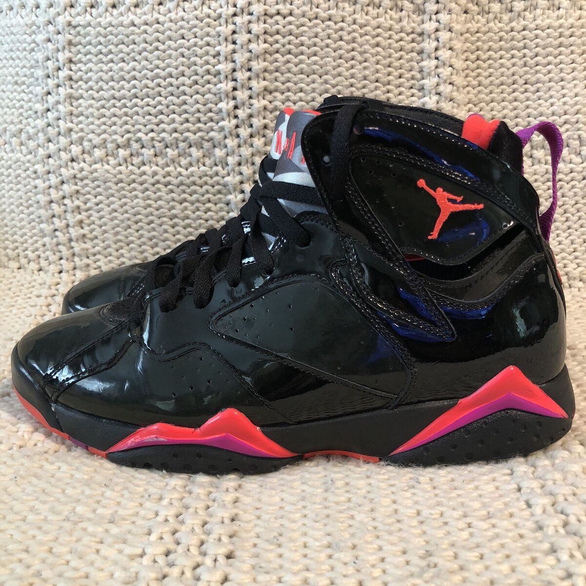 Nike Air Jordan 7 Retro Women's Size 11.5 Black Patent Nike Air Jordan 7 Retro Women's Size 11.5 Black Patent
