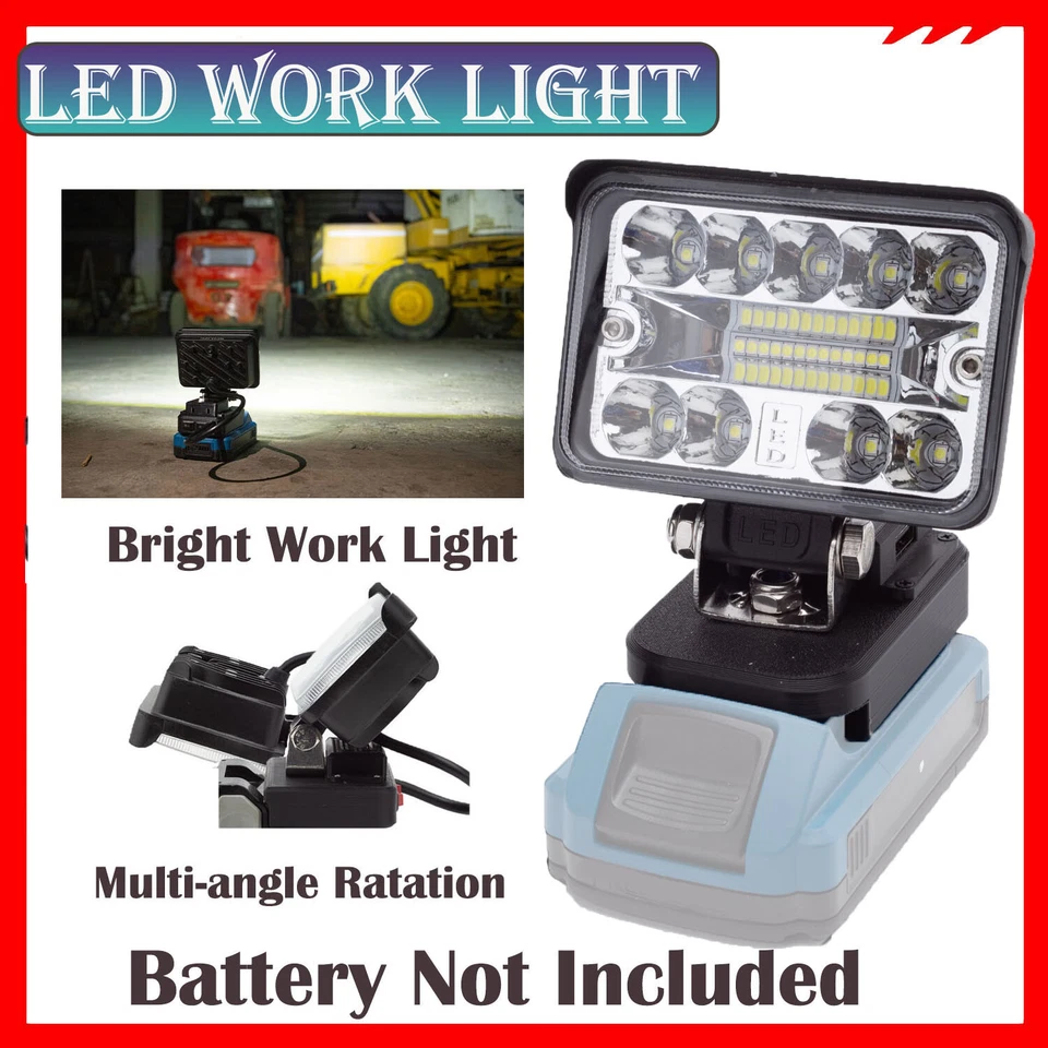 Outdoor LED Work Light for Hercules 20V Lithium Battery with USB Portable QC3.0 - Image 2 of 4