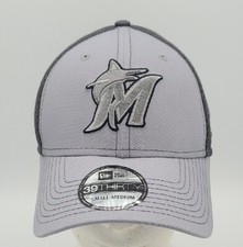 MIAMI MARLINS - NEW ERA - Grayed-Out Gray - 39THIRTY - Small/Medium Flex Fit Hat