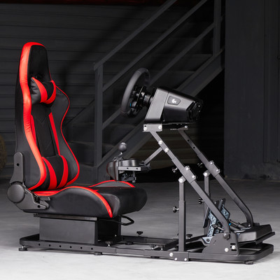 Hottoby G29 Racing Sim Cockpit Stand&Seat Fit Thrustmaster Logitech G923 Fanatec