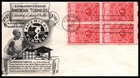 USA FDC - 1948 - 100th Anniv. of American Turners, Scott # 979 Day Lowry Block
