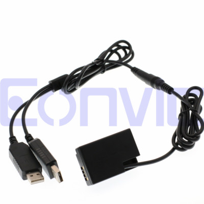 DR-E8 DC-Koppler Dummy-Akku Für Canon Kameras – USB-Adapter Für LP-E8, Inkl. Netzteil