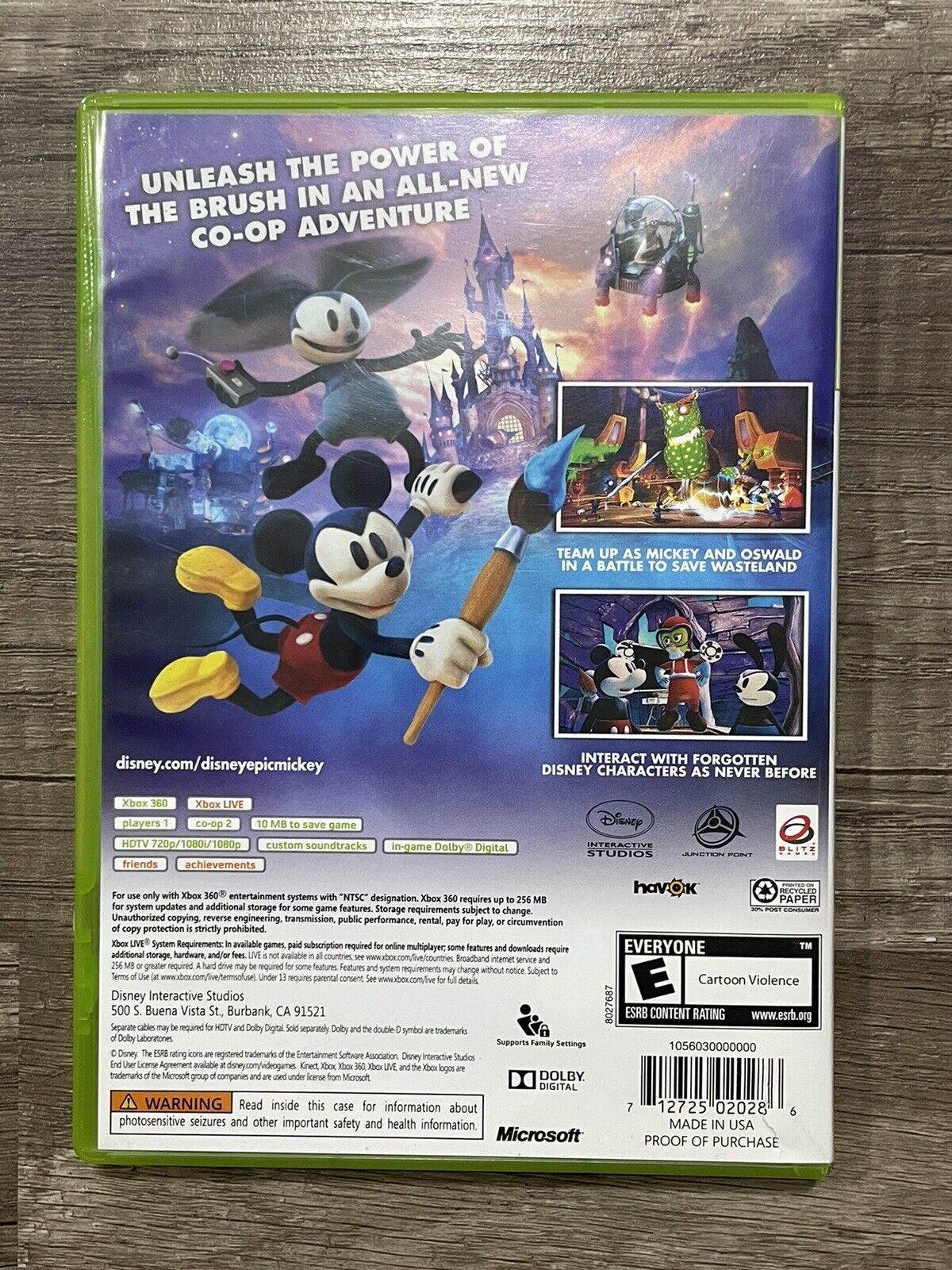 Jogo Xbox 360 Epic Mickey 2 The Power Of Two