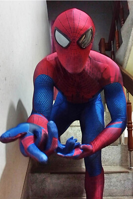Déguisement Spider Enfant 3-12 Ans – Combinaison Jumpsuit Avec Gant Lanceur Et 3 Fléchettes Ventouses – Costume Halloween Et Carnaval