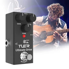 YUER RF-02 Electric Guitar Pedal Ultimate Drive Aluminum Alloy DC 9V