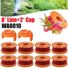 8+2PCS 10ft For WORX WA0010 Replacement Spool Line For Grass Trimmer Weed Edger