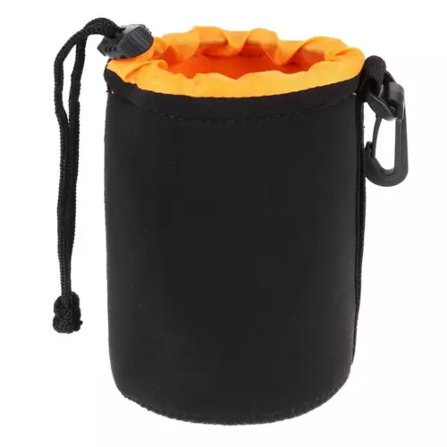 2X S-XL Naranja Neopreno Suave DSLR Cámara Lente Bolsa Almacenamiento Cubierta Estuche EE. UU. - Imagen 13 de 25